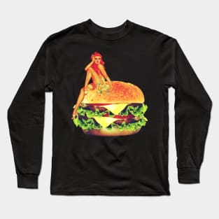 Pin Up Burger Meal Long Sleeve T-Shirt